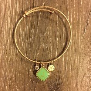 Gold Charm Bracelet with “J” Monogram